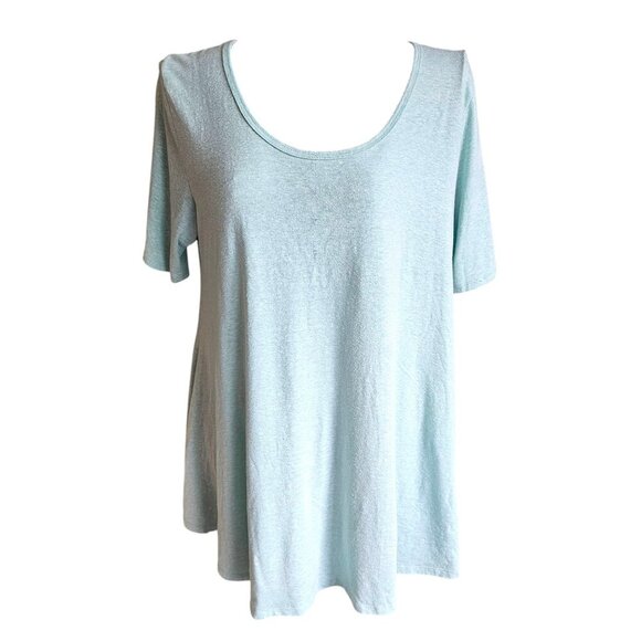 LuLaRoe Classic T-Shirt Women’s XL Green Solid Short Sleeve Flowy Relaxed Fit - Picture 1 of 6